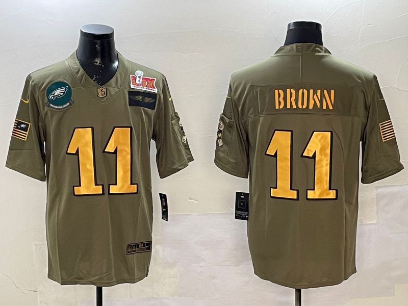Men Philadelphia Eagles #11 Brown Green gold 2025 Nike Vapor Limited NFL Jersey style 4->philadelphia eagles->NFL Jersey